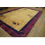 Tapis doré antique en laine de grande taille Art Deco