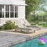 Joubert 77.6" Long Outdoor All-Weather Poly Reclining Single Chaise Set