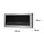 OneConcept 110cm W Silver Bio-Ethanol Fireplace Insert