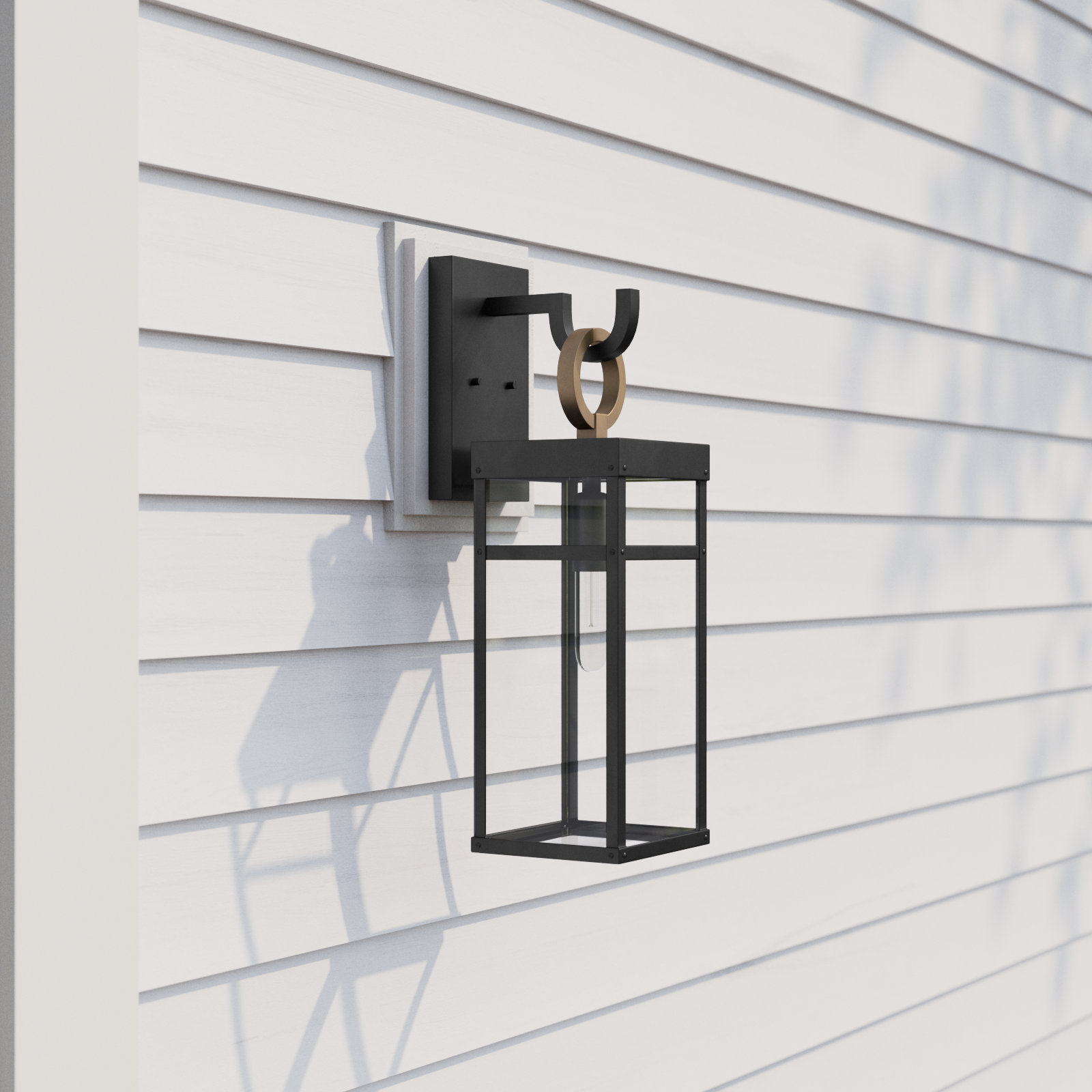Amelia Single Light Outdoor LED Wall Light, 13" H x 5.5" W x 6.5" D