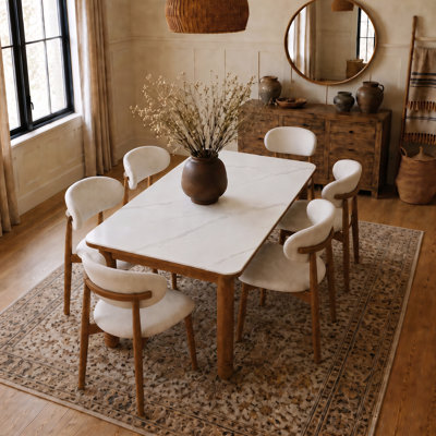 63" 7-Piece Sintered Stone Table Set
