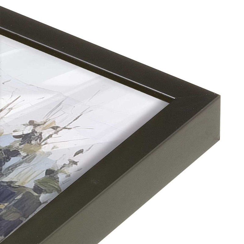 «Strem Bend» par Heidi Kuntz, reproduction d'art, Noir, L 36 x H 36, Impression encadrée