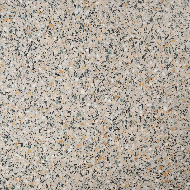 Terrazzo Italy 24x24 Honed Terrazzo Tile, Cava Terra Beige