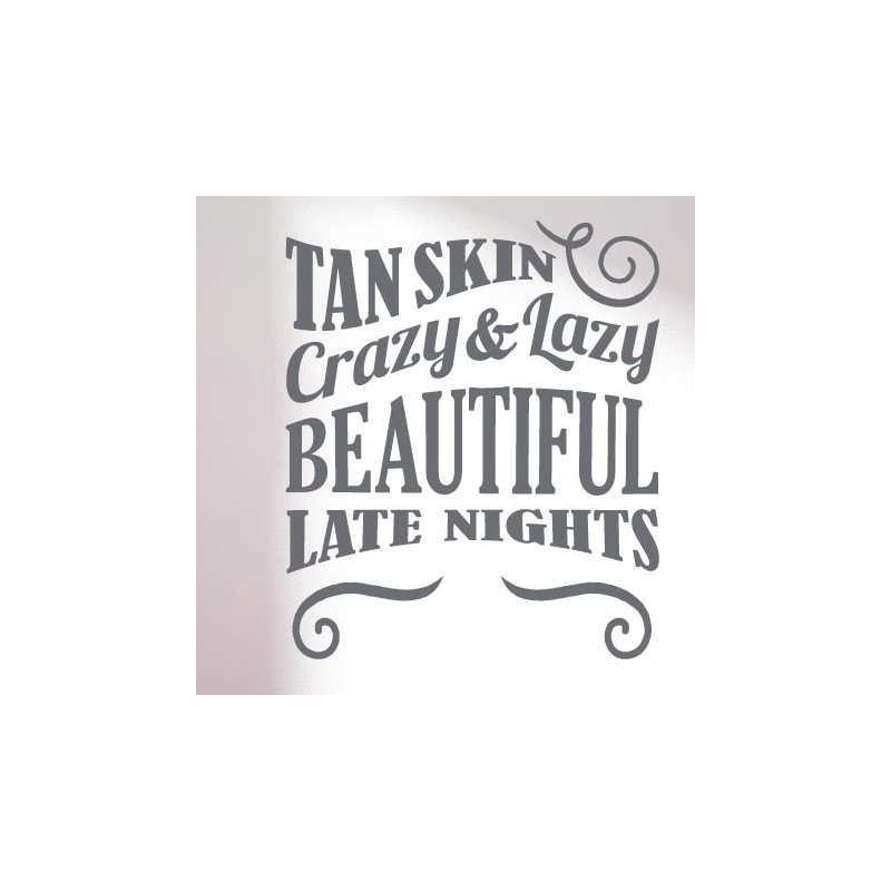Non-Wall Damaging Wall Decal, Grey, Large