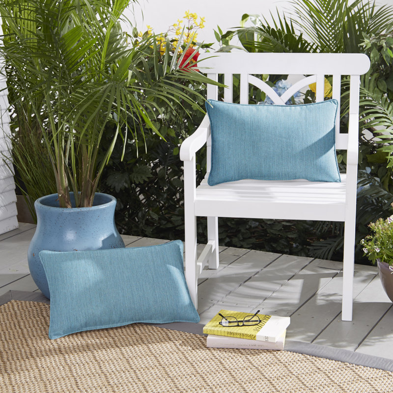 Sunbrella® Outdoor Reversible Throw Pillow, 12" x 18"