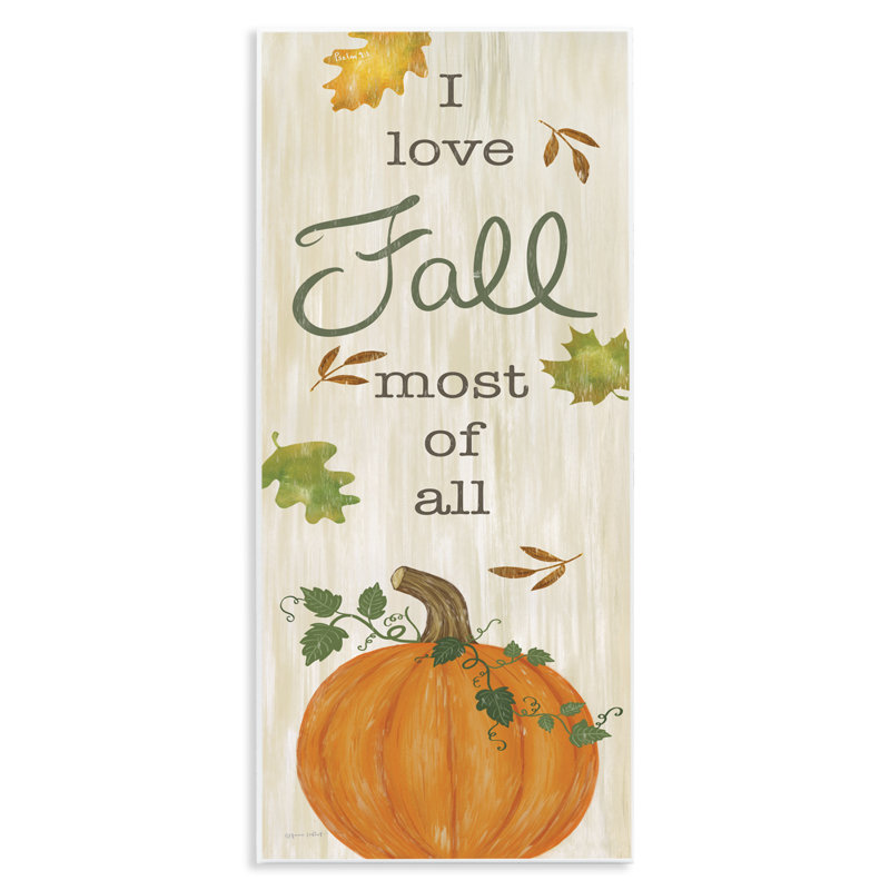 Plaque murale Love Love Most avec citrouille, design par Annie Lapoint