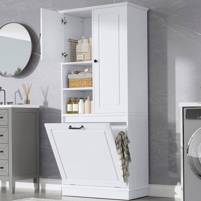 Armoire de salle de bain autoportante 67,7 po Barton, Blanc