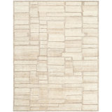 Bergamo Hand Knotted Wool Abstract Area Rug in Beige