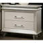 Table de chevet blanche antique avec tiroirs et pieds de chevet en perle anglaise, fabrication en bois massif 2