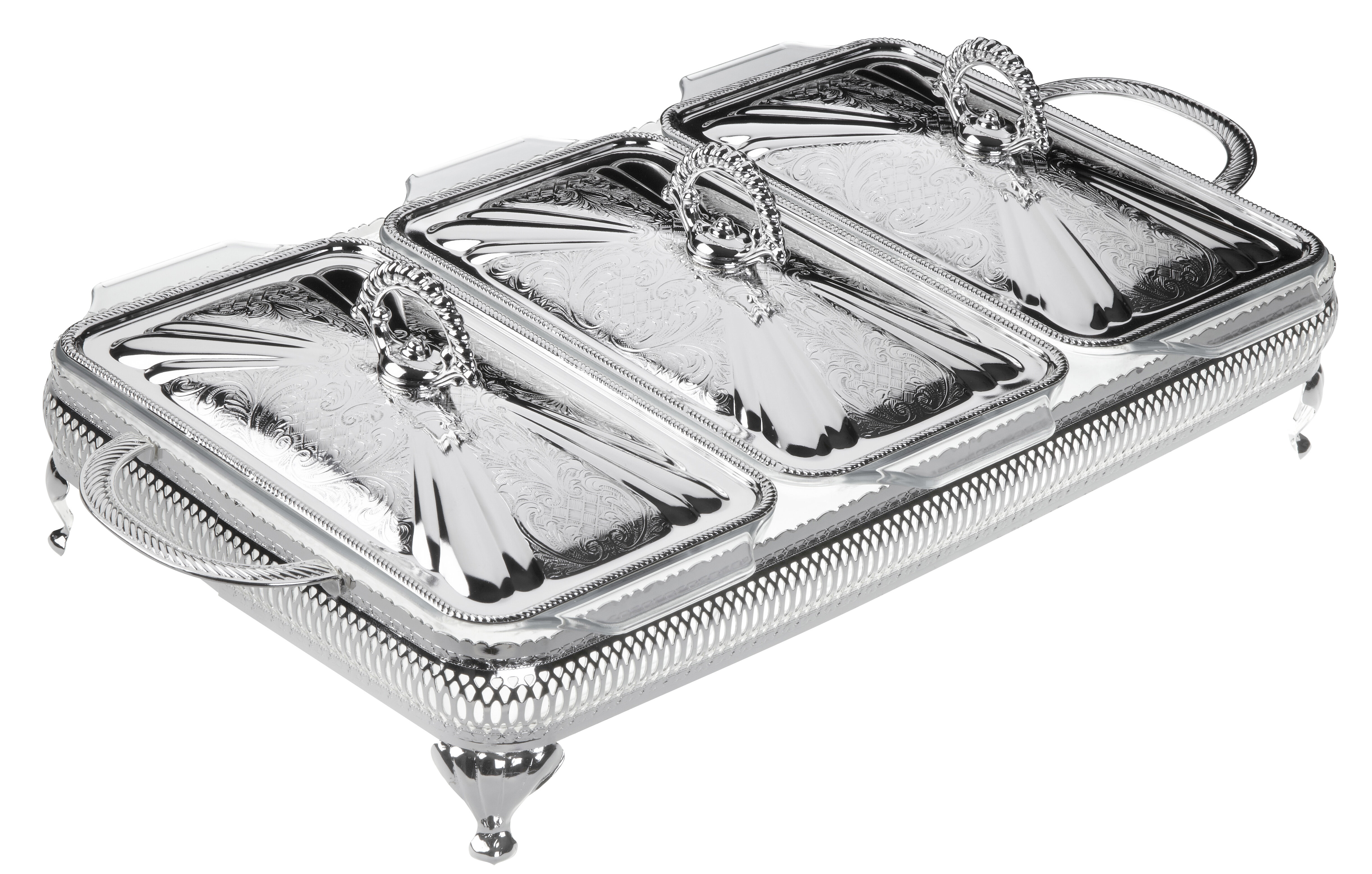 English Silver Plated Queen Anne Condiment Holder