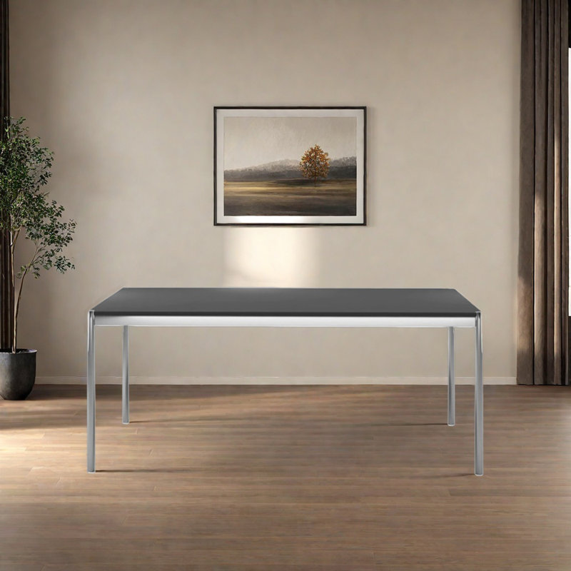 Bureau d'écriture moderne Modern Minimalist, Noir, H 28,93 po x l 78,74 po x P 35,43 po