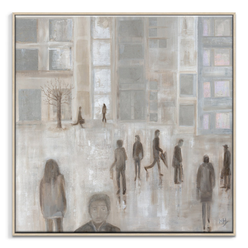 Only Connect by Karen Hopkins - Print on Canvas, Light Brown, 61 cm H x 61 cm W x 3.81 cm D
