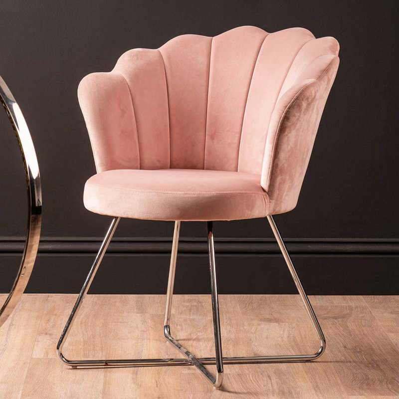 67.5cm Wide Velvet Cocktail chair, Pink