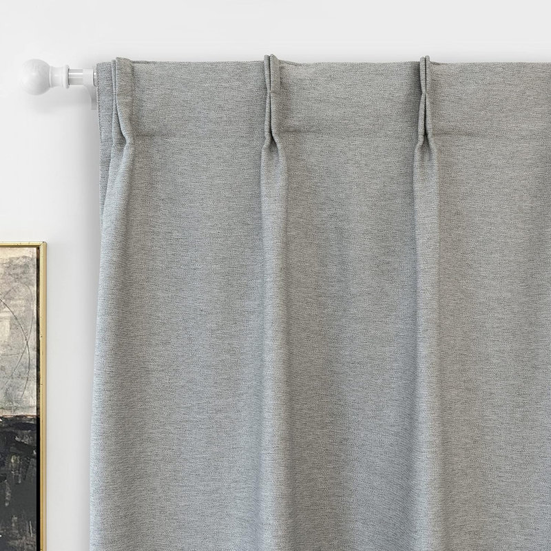 Rideaux isolants et isolants Kassia, gris, L 52 po x L 84 po