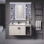 Armoire de rangement murale de salle de bain 35 po x 28 po avec porte miroir-139877933