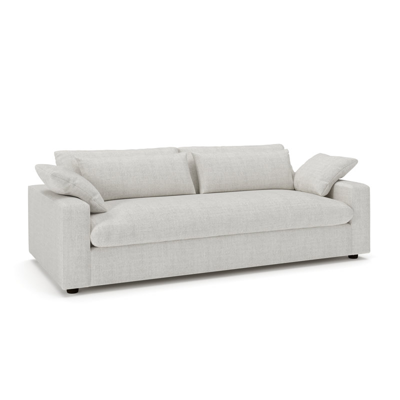 Remy 90'' Upholstered Sofa, Monique Oyster Textured Chenille