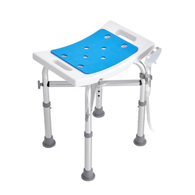 Chaise de douche pour douche intérieure, tabouret de douche à hauteur réglable avec support à barre transversale, siège de douche pour baignoire de douche, siège de tabouret de baignoire antidérapant pour personnes à mobilité réduite, 500 lb