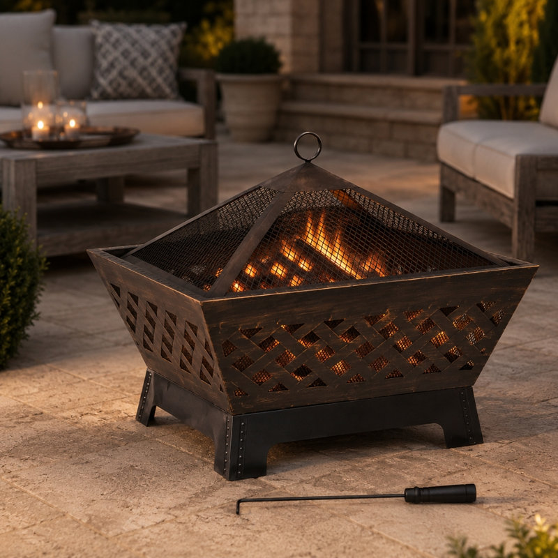 26.5'' Square Fire Pit Stand
