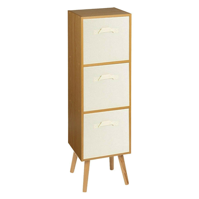 Corto 100 cm H x 30 cm W Standard Bookcase, Beech/Cream/Beech