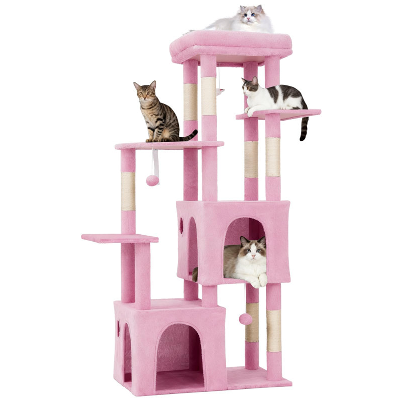 Arbre à chat 61 po H pour chat à l'intérieur, Pink