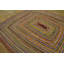 Antique Braided American Geometric Flat Weave Rug