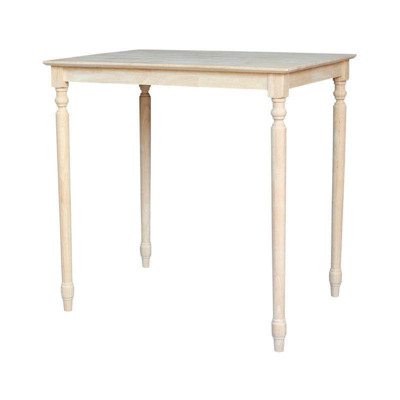 Elegant Solid Wood Extendable Bar Height Dining Table