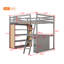 Lit mezzanine avec échelle, tablettes et bureau