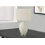 Lighting, H 28 po, lampe de table, céramique crème, abat-jour ivoire / crème, contemporain
