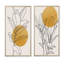 Branche botanique jaune avec feuilles I - ensemble de 2 peintures-881981282-939217231-939217233