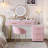 Makeup Vanity Desk Set With 5 Drawers And Chair-2047922902