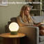 Petite lampe de table en verre 6,9 po avec abat-jour sphérique givré et base en résine, lampe de chevet à intensité variable avec douille E12, homologuée UL, ampoule non incluse, lumière décorative minimaliste moderne pour la chambre à coucher, la table de chevet et le bureau-1765188818