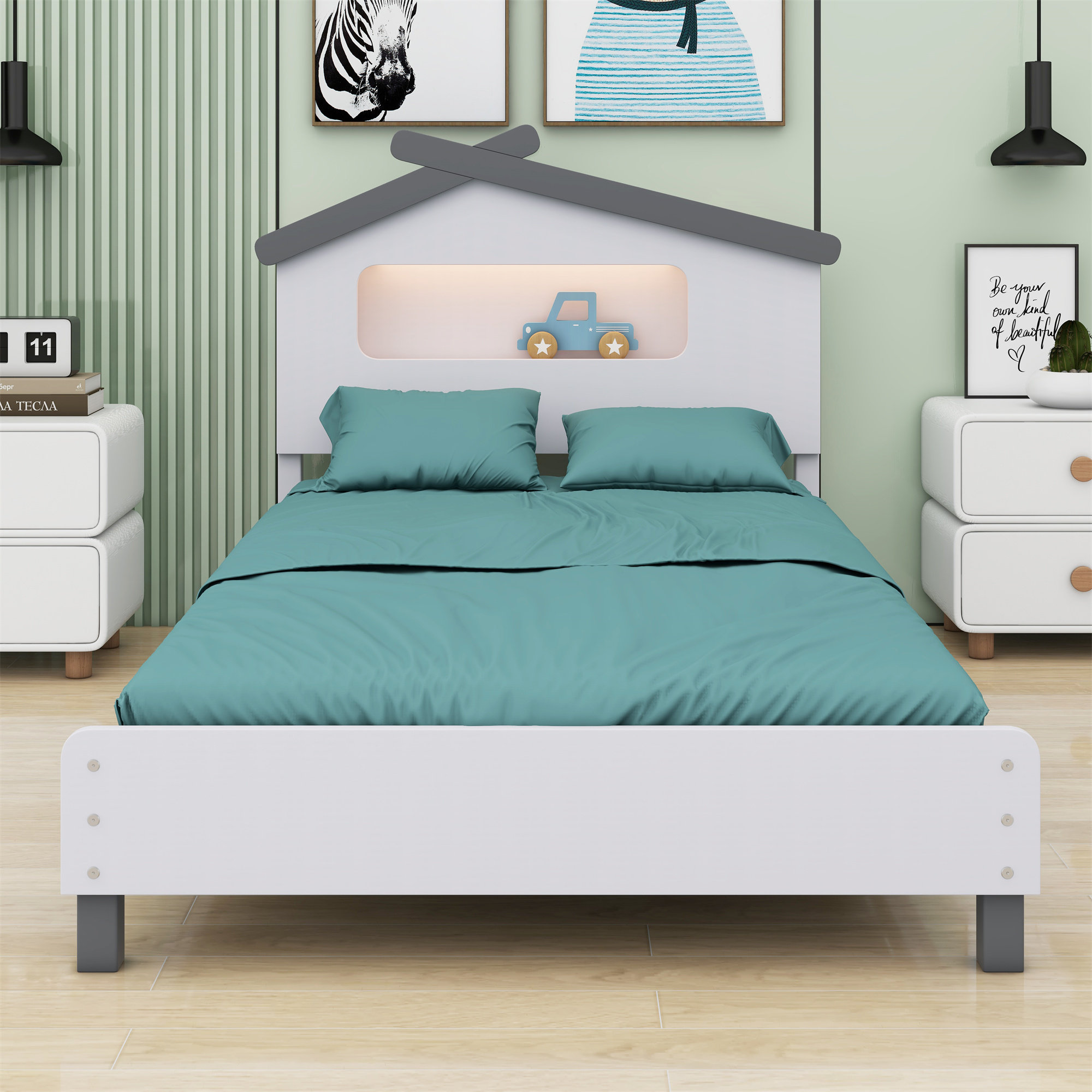 Gracie Oaks Brayzlee Slat Storage Bed | Wayfair