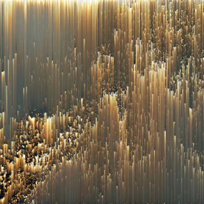 Luxury Abstract Metallic Wallpaper Mural In Gold And Dark Teal Tones, Modern Elegant Wall Décor