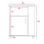Kit Lower Microwave Cabinet, Single Door, Three Side Shelves-1365413877