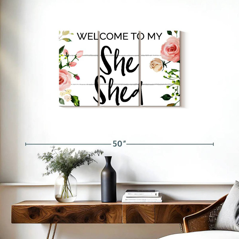 She Shed Set I, 20" H x 33" W