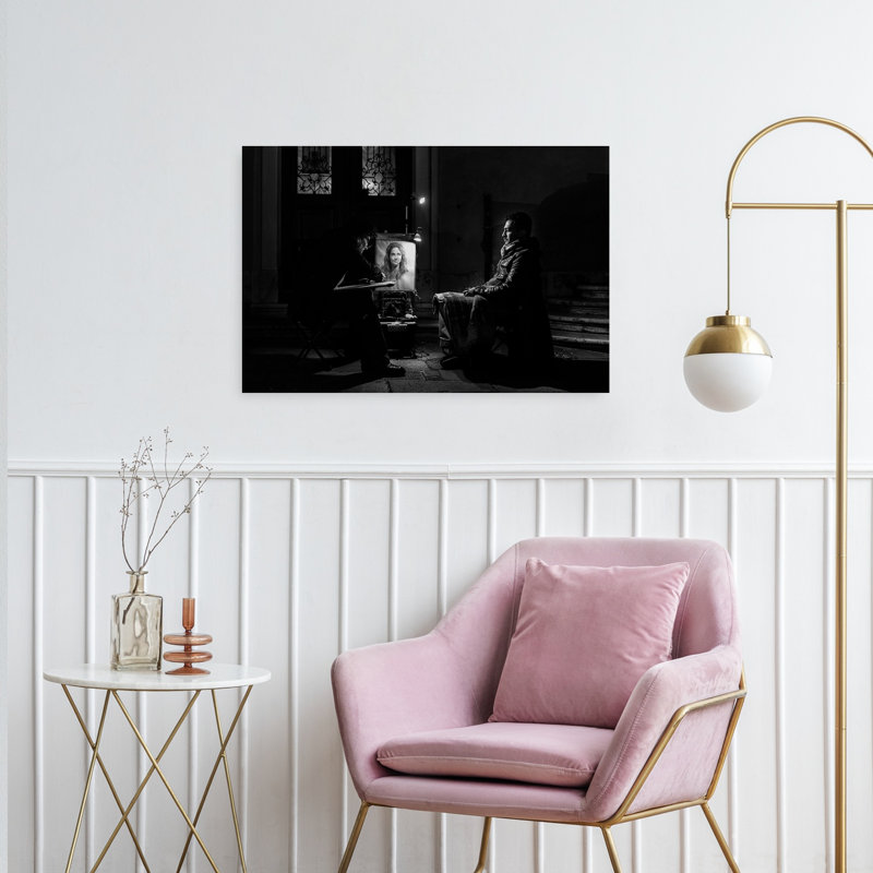 Night Street Portrait Dramatic Abstract Contemporary City Portrait Wall Art Print 1 Piece Wrapped Canvas Wall Art