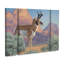 Ensemble de 3 panneaux muraux - Jeff Hoff «After the Storm Pronghorn», art mural sur toile pour le salon, la chambre à coucher ou le bureau 