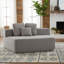 Chaises d'appoint douillettes douillettes, style moderne en tissu gris pour des espaces de vie compacts