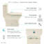 Toilette carrée une pièce à double chasse 1,1 / 1,6 gallon Carre-63681521
