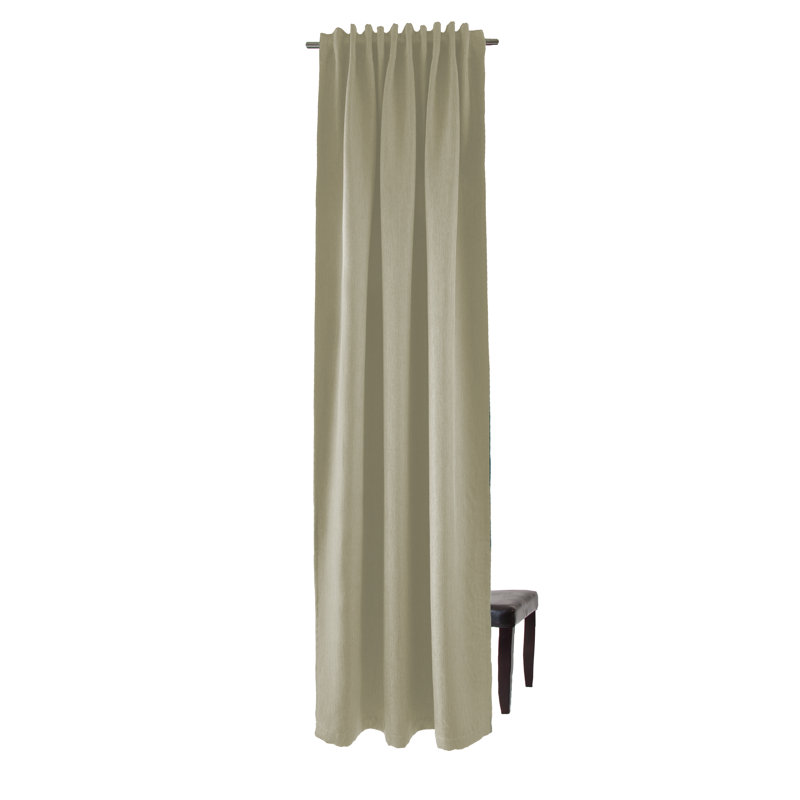 Lockmoor Room Darkening Curtain Single Panel, Cream