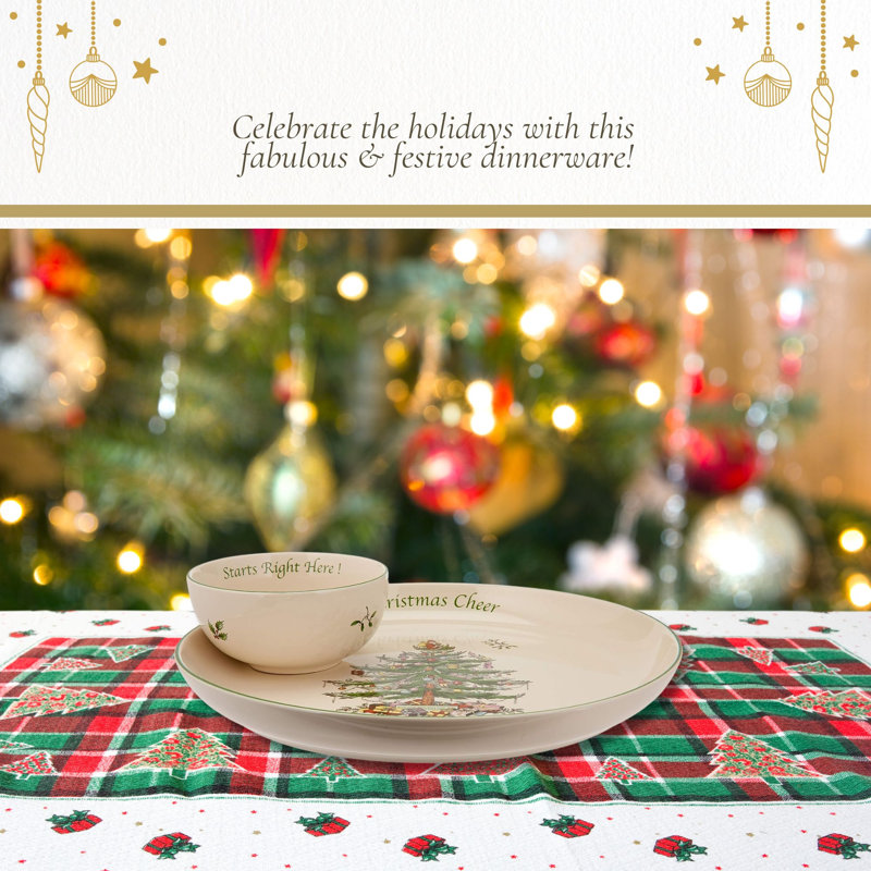 Spode Christmas Tree Chip and Dip Platter