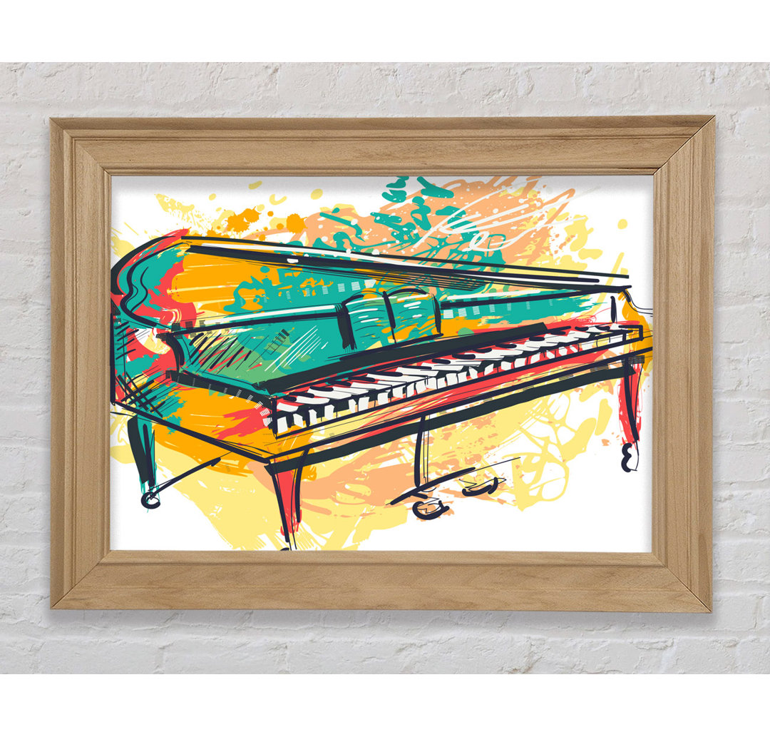 Grand Piano In Colour - Einzelner Bilderrahmen Kunstdrucke