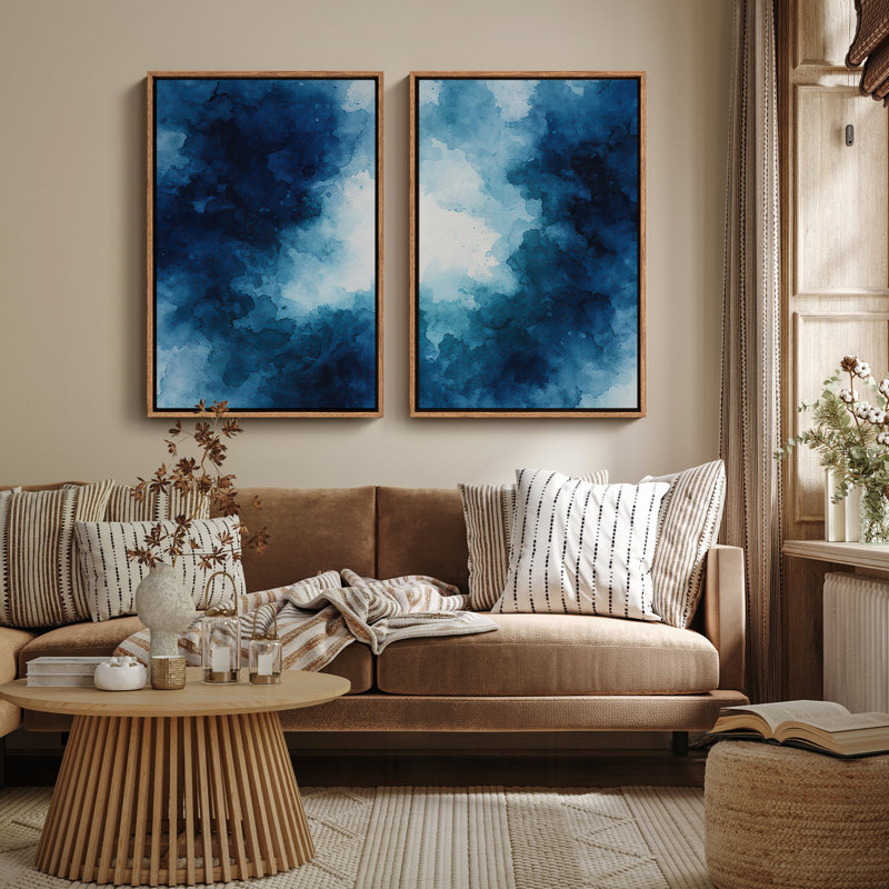 Art mural encadré, rétro, antique, classique pour chambre à coucher - 16 po x 24 po x 2 panneaux, H 24 po x l 16 po, Naturel