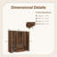 Armoire penderie en bois brun avec tiroirs-1117050676