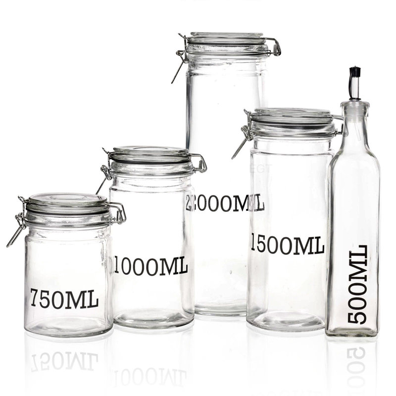 Glass Jar - Set of 5