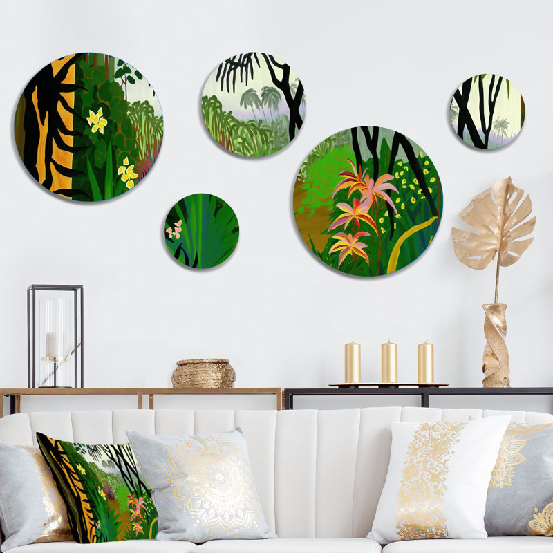 Blossoming and Vibrant Jungle Flora IV - Coastal Metal Wall Décor