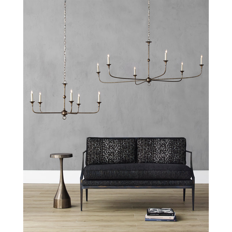 Nottaway 6 - Light Chandelier, Pyrite Bronze
