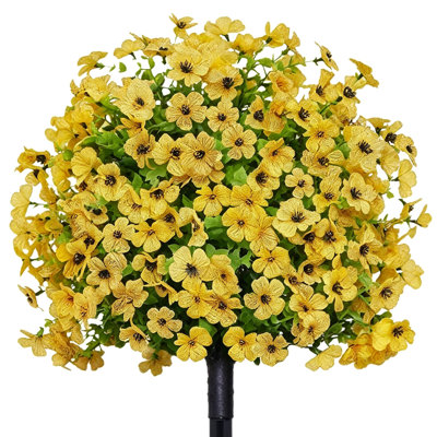 2 pièces de fleurs artificielles pour l'extérieur avec épi de sol et résistant aux rayons UV