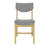 4-piece Rustic Farmhouse Dining Chair - Natural & Gray Fabric