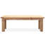 Ensemble de table de salle à manger d'extérieur 63 po avec deux bancs en teck de 63 po Bovey-1431610856-1431610863